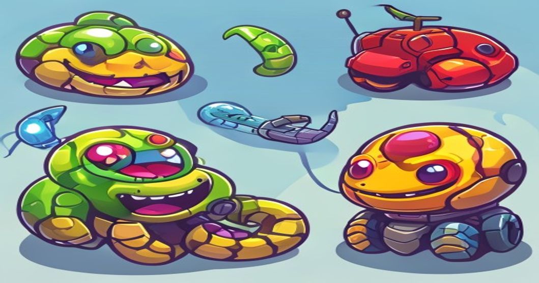 Collage of cartoon io game heroes